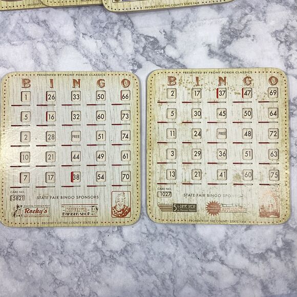 Front Porch Classics State Fair Bingo Replacement Cards 8 Shutter Window - Picture 4 of 8